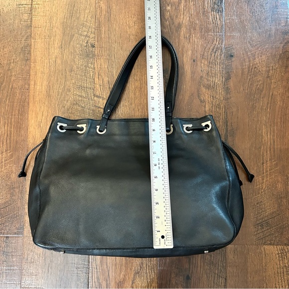 SALVATORE FERRAGAMO black leather tote, made in Italy - Picture 14 of 15